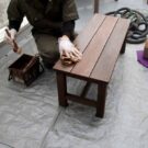 before：塗料を丁寧に塗布